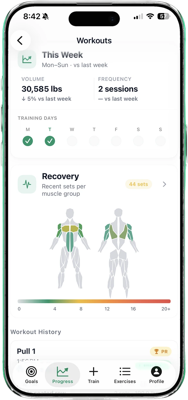 Stryde Recovery screen